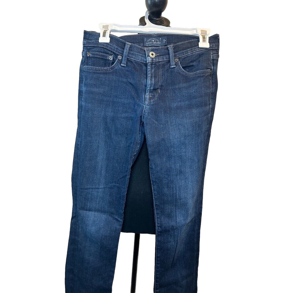 Lucky Brand Women's Mid Rise Sweet Straight Jeans Size 2 / 26 Regular Dark Wash